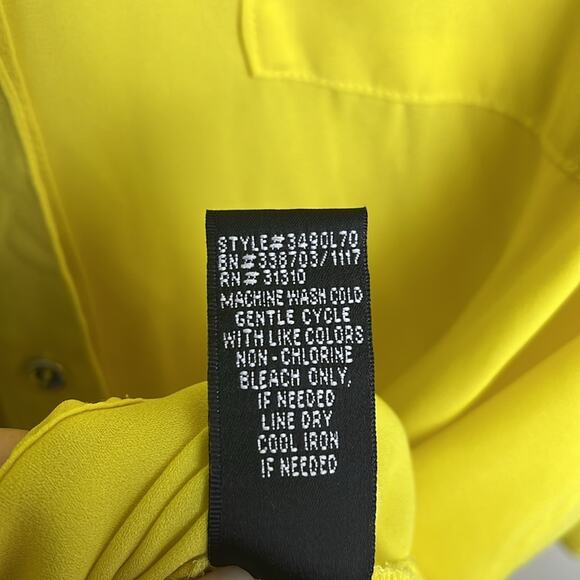 Alyx button down blouse yellow 0X - Picture 4 of 7